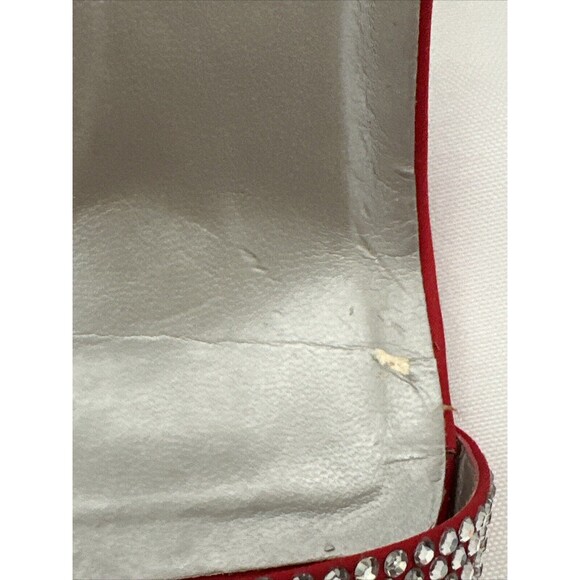 Alfani Shoes Ashton Red Sparkle Heels Size 10M 3 1/2” Heel Straps - Picture 9 of 16